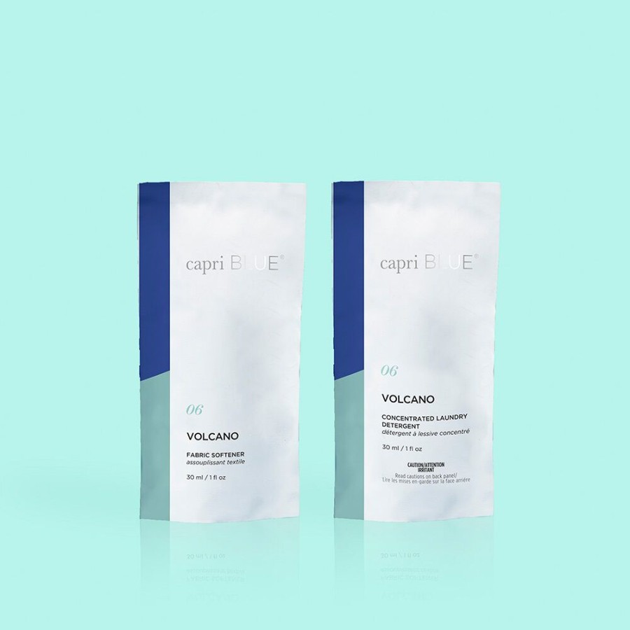 Capri Blue Volcano Concentrated Laundry Detergent + Fabric Softener Sample Packet Duo | Laundry Care